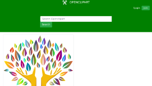 openclipart圖庫：Prismatic Hands Tree 2 No Background縮圖