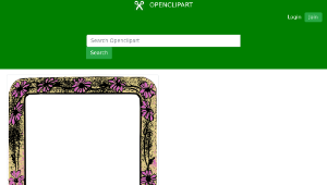 openclipart圖庫：Flower Face Frame-資源代表圖