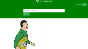 openclipart圖庫：Oscar Pistorius - Amputee Runner縮圖