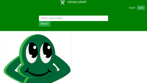 openclipart圖庫：Relaxed Smiling Froggy縮圖