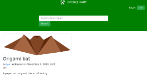 openclipart圖庫：Origami bat-資源代表圖