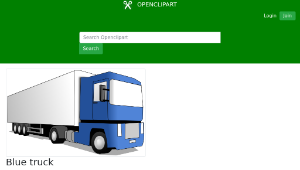 openclipart圖庫：Blue truck縮圖