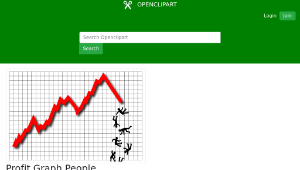 openclipart圖庫：Profit Graph People (Stock Market)-資源代表圖