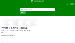 openclipart圖庫：White T-Shirts Mockup-資源代表圖