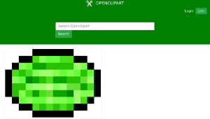 openclipart圖庫：Pixel Watermelon縮圖
