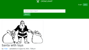 openclipart圖庫：Santa with toys縮圖