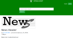 openclipart圖庫：News Header縮圖