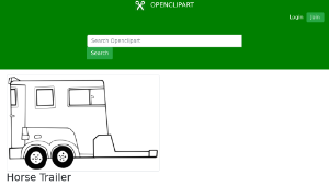 openclipart圖庫：Horse Trailer