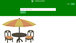 openclipart圖庫：Outdoor cafe seating縮圖