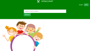 openclipart圖庫：Four Kids And Circle縮圖