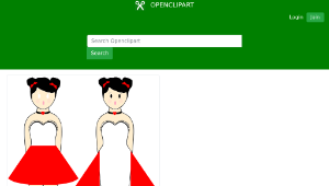 openclipart圖庫：Ballerina Pencil Pals red outfits縮圖
