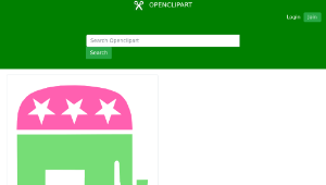 openclipart圖庫：gop elephant white background縮圖