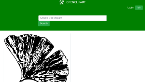 openclipart圖庫：Gingko Leaf A縮圖