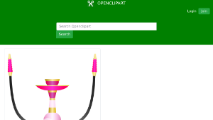 openclipart圖庫：Hookah Sheesha Water Pipe 縮圖
