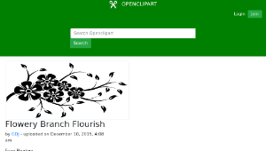 openclipart圖庫：Flowery Branch Flourish縮圖
