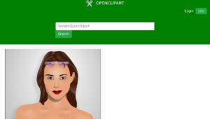 openclipart圖庫：Attractive Woman with Sunglasses-資源代表圖