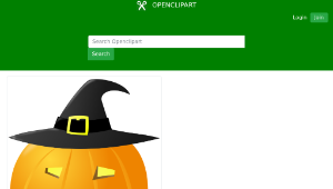openclipart圖庫：Wtich pumpkin縮圖