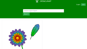 openclipart圖庫：flower and feather縮圖