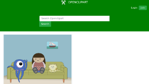 openclipart圖庫：Living room scene