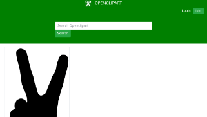 openclipart圖庫：Peace Hand Sign 2-資源代表圖