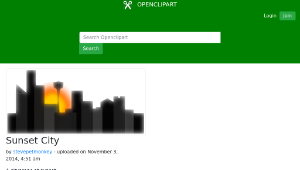 openclipart圖庫：Sunset City-資源代表圖