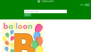 openclipart圖庫：Balloons Alphabet B-資源代表圖