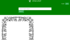openclipart圖庫：Flowery Vintage Frame 2-資源代表圖