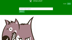 openclipart圖庫：Angry Growling Cartoon Dog-資源代表圖