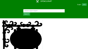 openclipart圖庫：Old Fashioned Sign Silhouette-資源代表圖