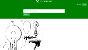 openclipart圖庫：Edison's lamp縮圖