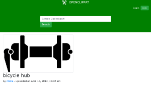 openclipart圖庫：bicycle hub縮圖