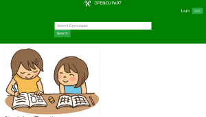openclipart圖庫：Studying Together