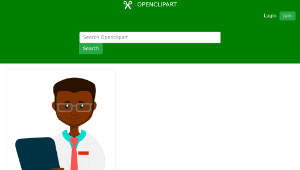 openclipart圖庫：Doctor holding clipboard-資源代表圖