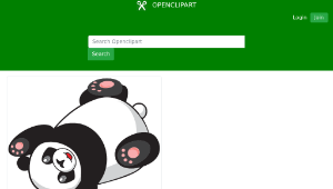 openclipart圖庫：Playful Cartoon Panda縮圖