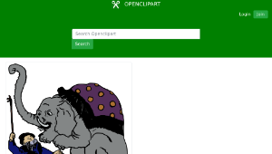 openclipart圖庫：Elephant Trainer
