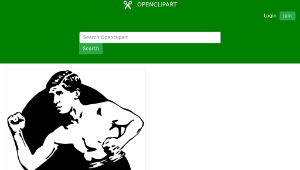 openclipart圖庫：Strong Man in a Circle-資源代表圖