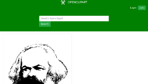 openclipart圖庫：Karl Marx portrait-資源代表圖