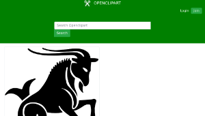 openclipart圖庫：Capricorn drawing 4-資源代表圖