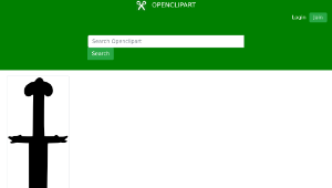 openclipart圖庫：Sword 2 (silhouette)縮圖