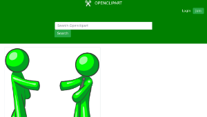 openclipart圖庫：Men Shacking Hand Version 2