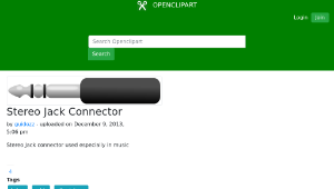 openclipart圖庫：Stereo Jack Connector