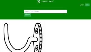 openclipart圖庫：hook - line art縮圖