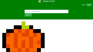 openclipart圖庫：Pixel Pumpkin-資源代表圖
