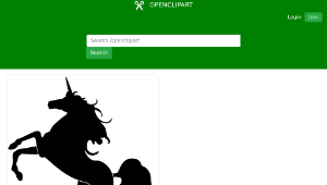 openclipart圖庫：Unicorn Silhouette 5-資源代表圖