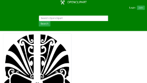 openclipart圖庫：Tribal Skull Silhouette 2