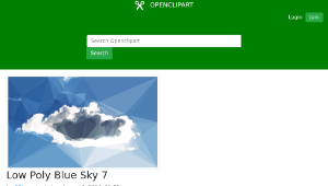 openclipart圖庫：Low Poly Blue Sky 7縮圖