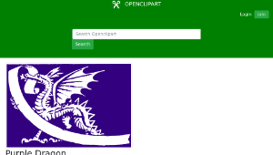 openclipart圖庫：Purple Dragon