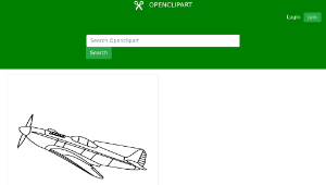 openclipart圖庫：WW2 Fighter Plane 2-資源代表圖