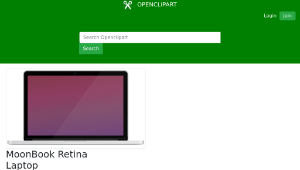 openclipart圖庫：MoonBook Retina Laptop縮圖