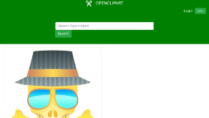 openclipart圖庫：Dapper Skull-資源代表圖